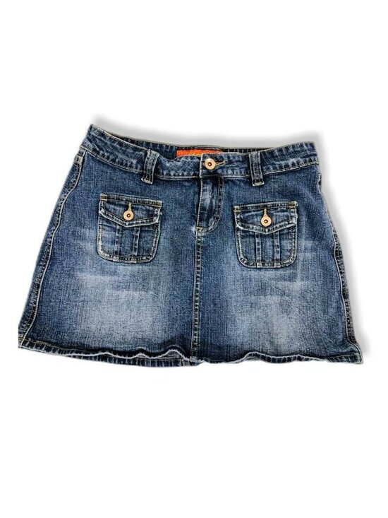 !it jeans Dresses & Skirts - !It Jeans Mini Skirt Juniors Womens 5/6 Dark Blue Denim 4 Pocket Micro IT A-Line